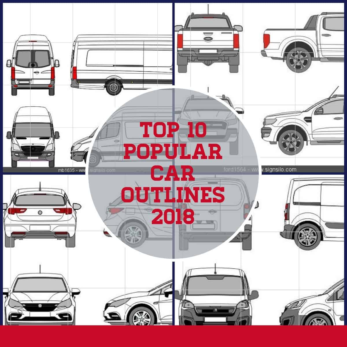 10 Most Popular Car Outlines 2018 - Discover This Year’s Top Vehicle Templates! 1